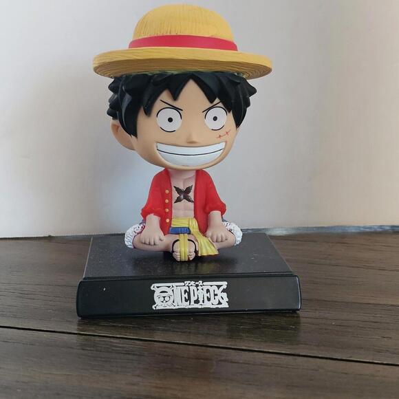 Super Hero Monkey D Luffy Bobblehead w/Mobile Holder for Car Dashboard Or Desk - Picture 2 of 12